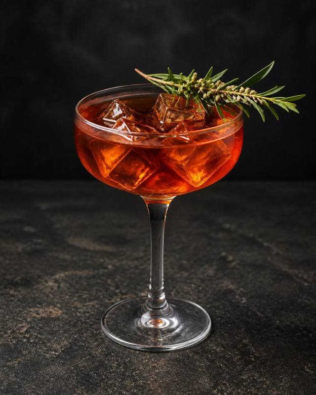 Aussie Negroni cocktail illustration