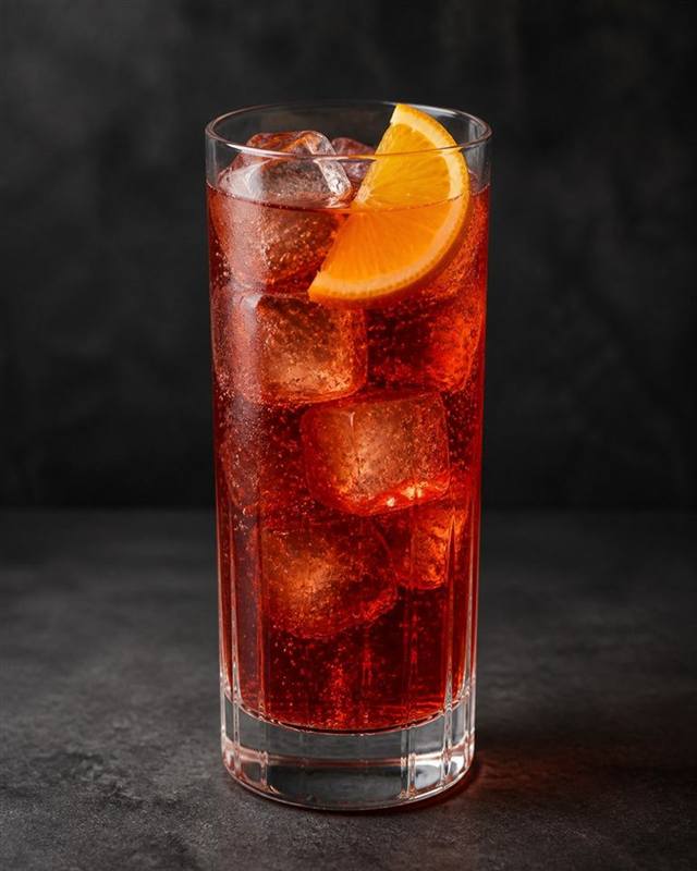 Boulevardier Highball cocktail illustration