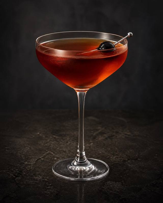 Brooklyn cocktail illustration