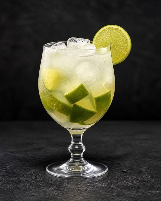 Caipirissima cocktail illustration