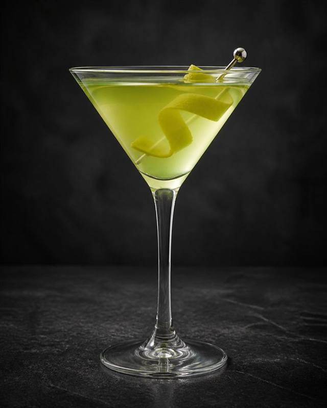 Chartreuse Martini cocktail illustration