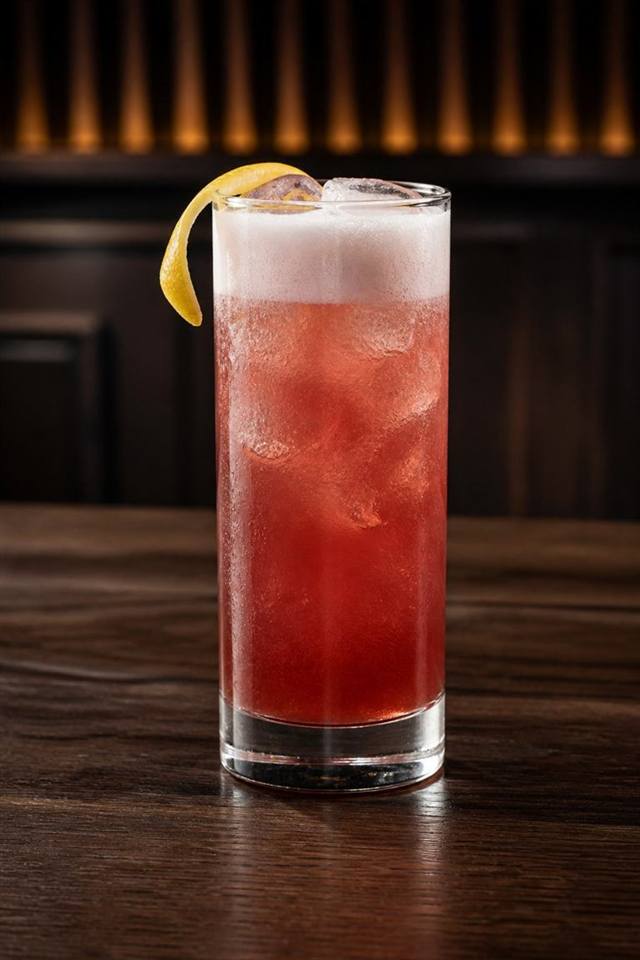 Chicago Fizz cocktail illustration