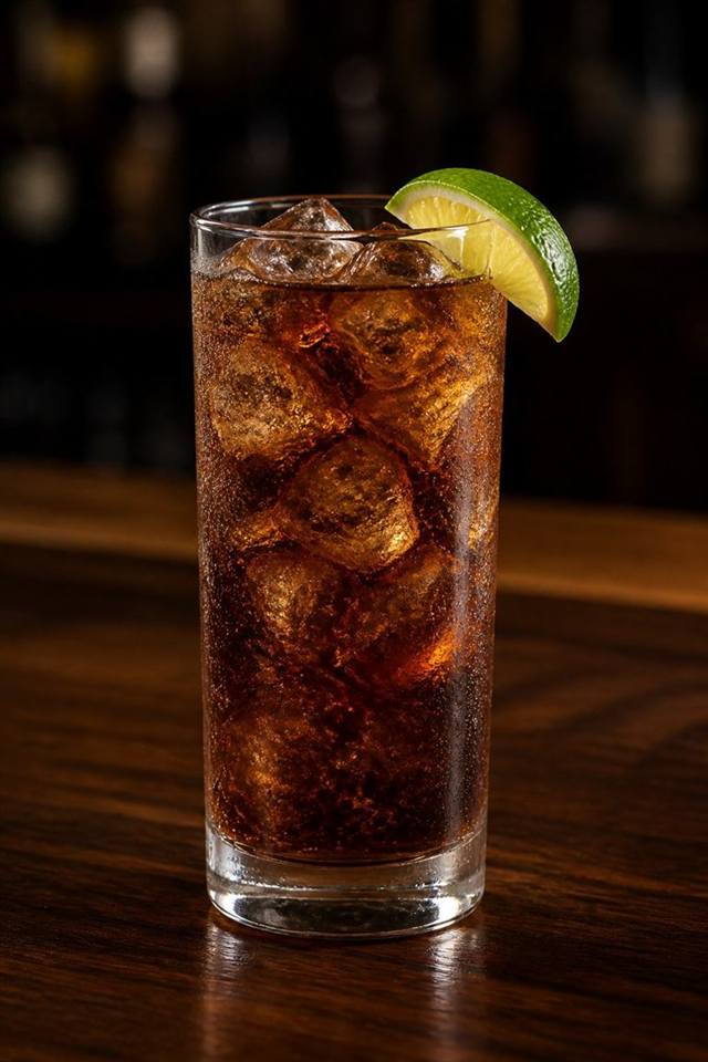 Cuba Libra cocktail illustration
