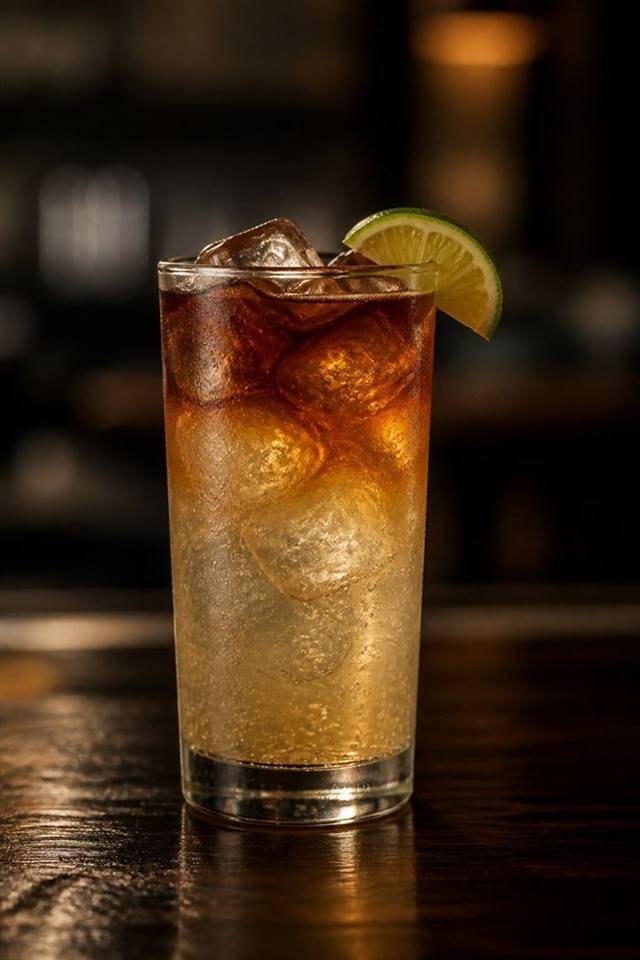 Dark and Stormy cocktail illustration