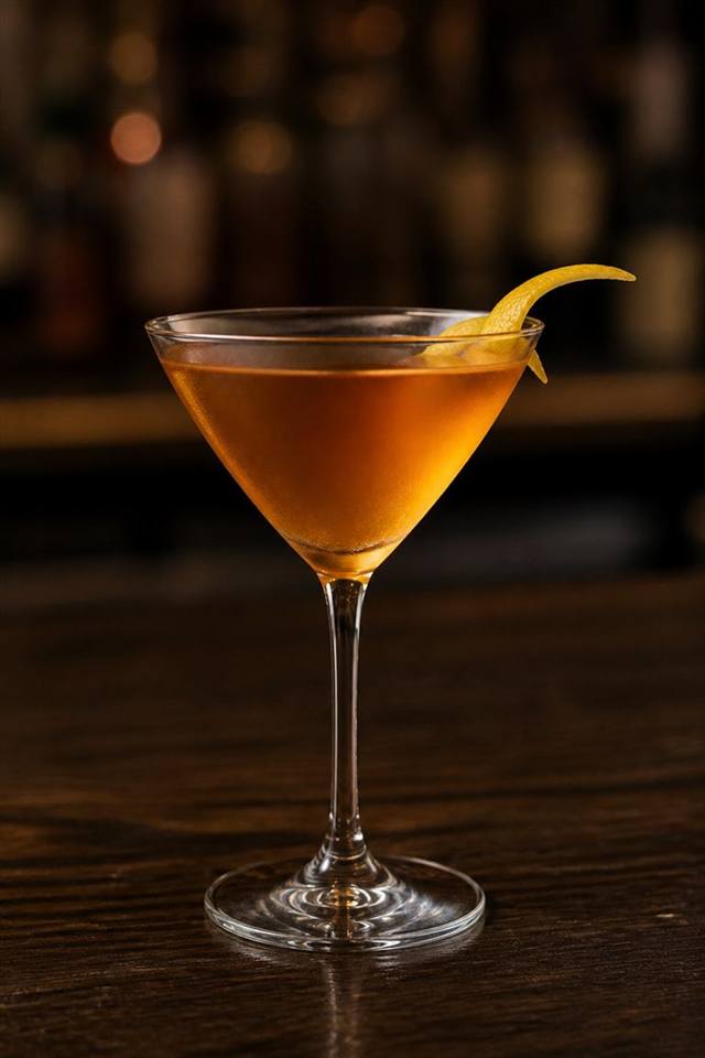 Dry Rob Roy cocktail illustration