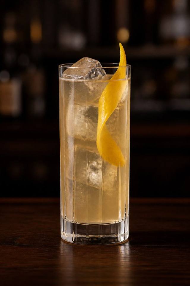 English Highball cocktail illustration