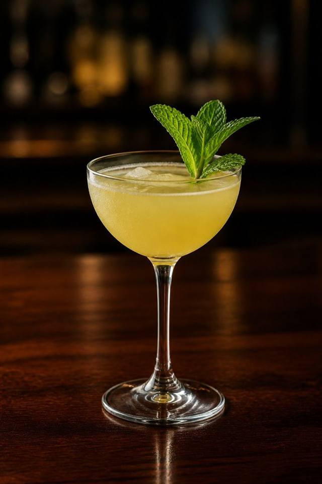 Fluffy Ruffles cocktail illustration