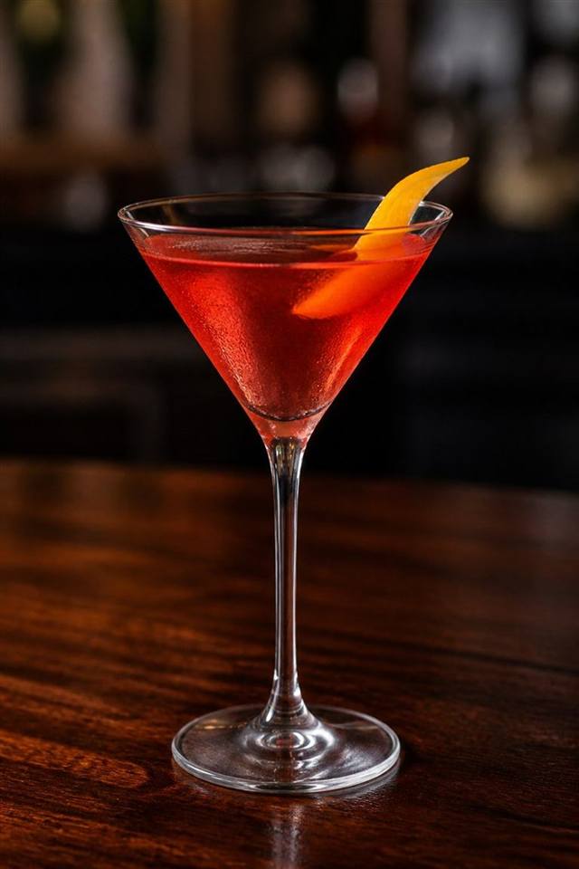 French Negroni cocktail illustration