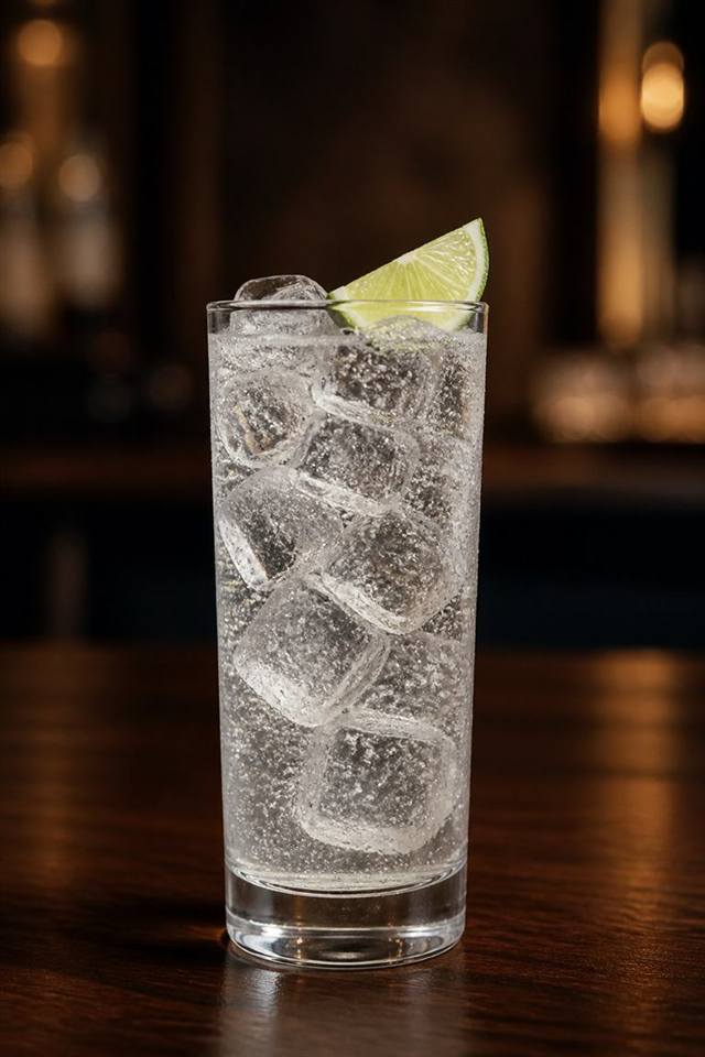 Gin and Soda cocktail illustration