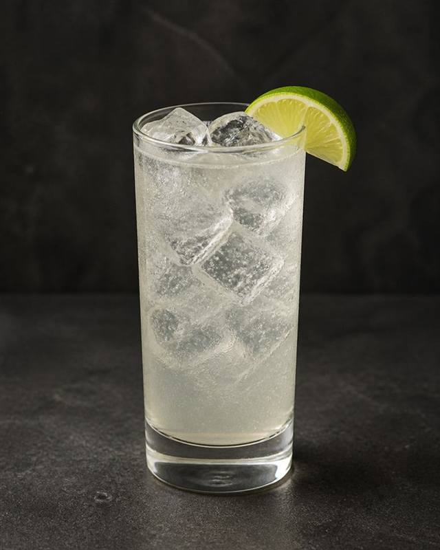 Gin Rickey cocktail illustration