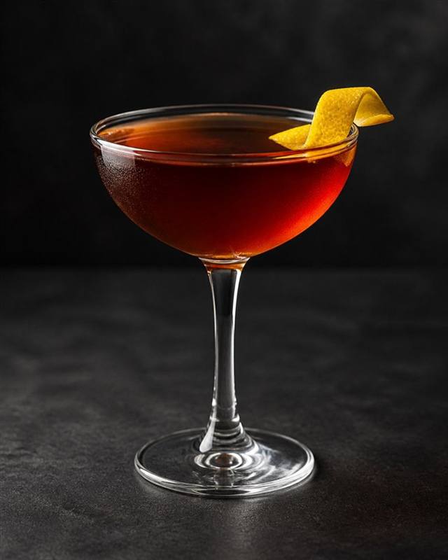 Martinez cocktail illustration