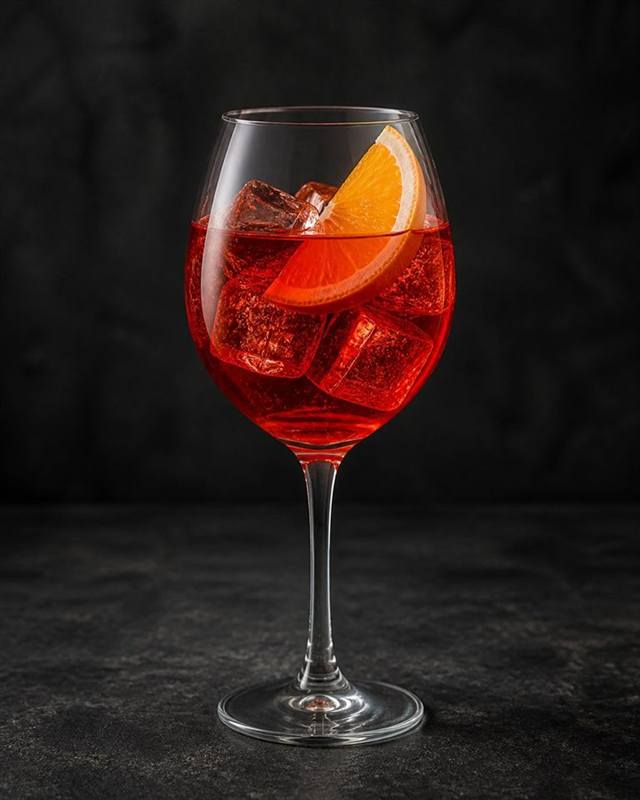 Negroni Sbagliato cocktail illustration
