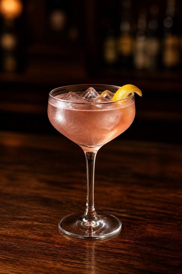 Pink Gin cocktail illustration