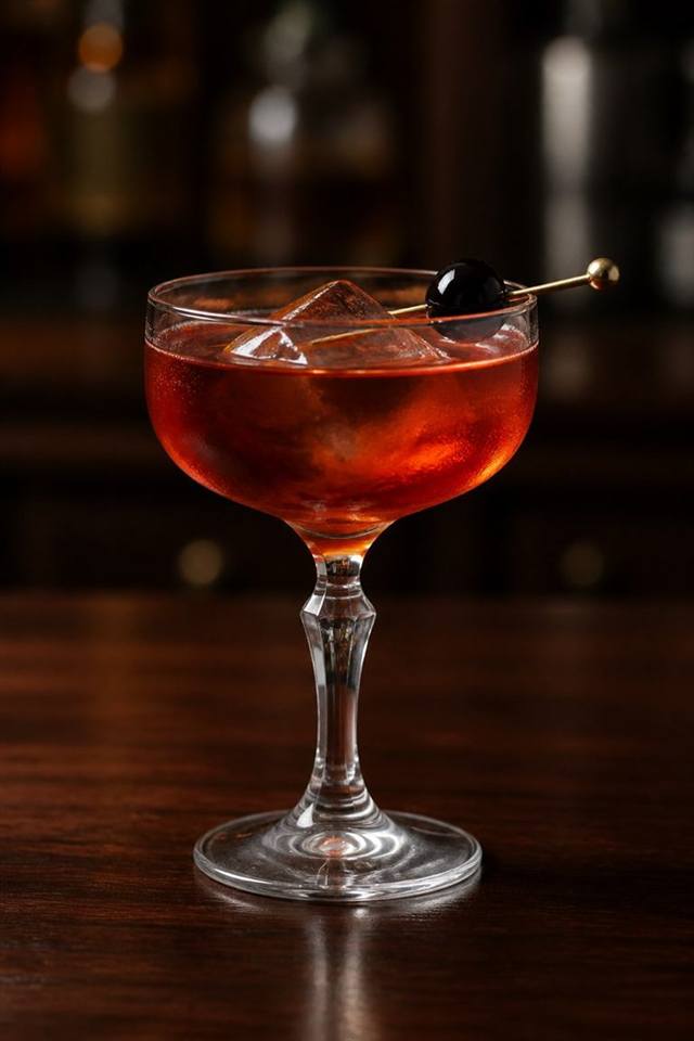 Remember the Maine cocktail illustration