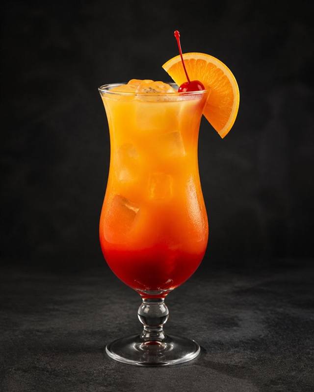 Tequila Sunrise cocktail illustration